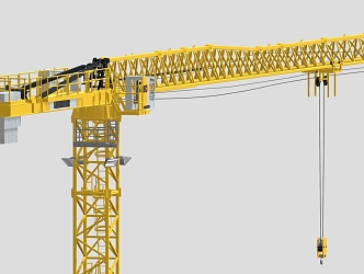 Building component tower crane 3d model