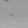 Modern Long Linear Pendant Chandeliers In Silver Black And Gold Hanging Design