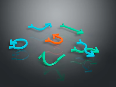 Pointer Arrow Arrow Pointer Direction Symbol Graphic Icon Design 3d model