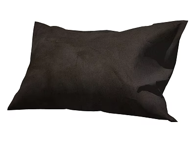 Soft Black Decorative Pillow for Sofa Bed and Living Room Decor 3d model