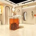 Elegant Clothing Store Interior With Mannequins Display Tables And Fashion Decor