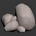 Three White Natural Stones Placed On Black Reflective Surface For Decorative Use