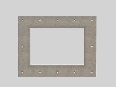 Gray Ceiling Panel Design With Square Frame And Circular Holes 3d model