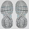 Light Blue And Gray Mesh Sneakers With Tied Laces And Vintage Sole Design