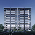 Modern High Rise Residential Building Exterior Design With Greenery And Tree Lined Pathway