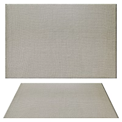 Woven Textured Square Rug In Neutral Tone For Modern Living Room Decor 3d model