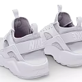 White Athletic Shoes With Mesh Upper Breathable Design And Lightweight Sole