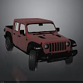 Pink Jeep Style Pickup Truck With Black Accents And Off Road Design