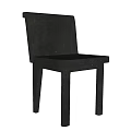 Modern Leisure Chair With Sleek Dark Frame And Upholstered Seat Design
