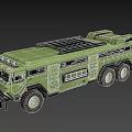 Green Six Wheel Rugged Off Road Utility Vehicle With Roof Rack