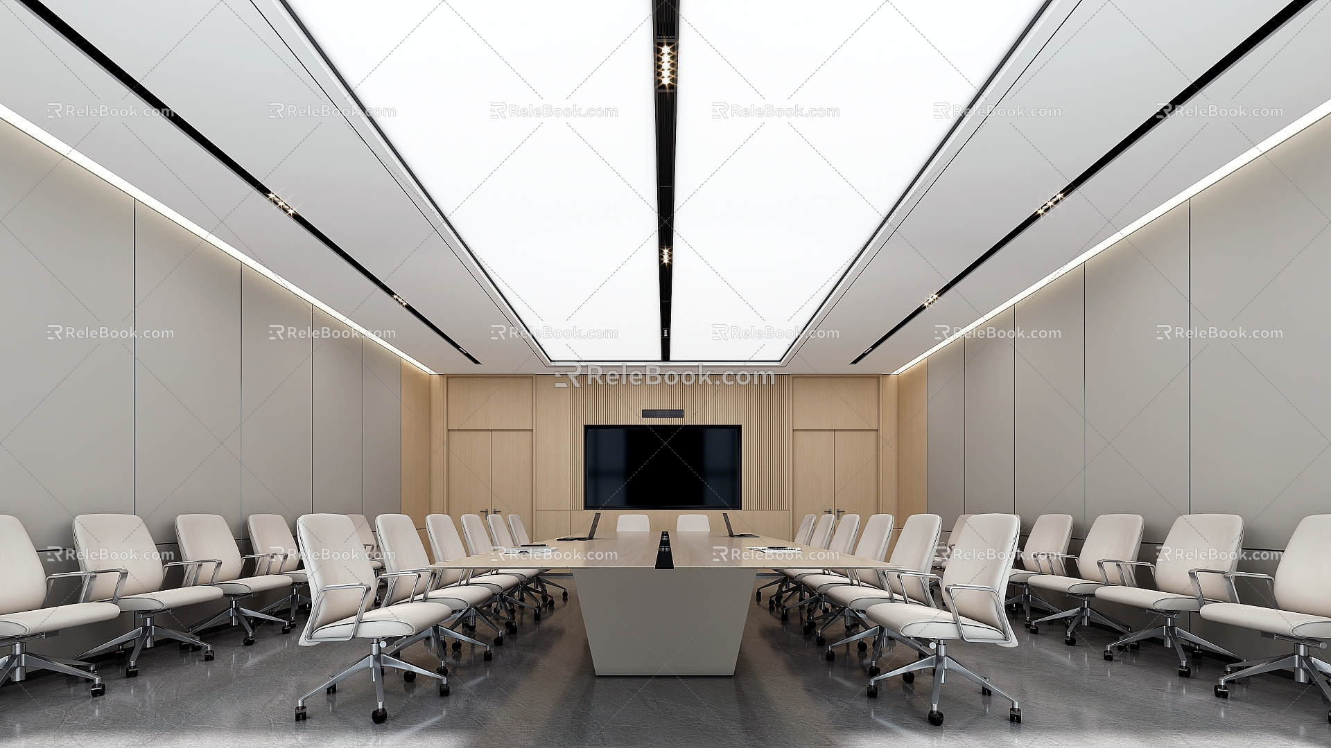 Modern office meeting room 3d model