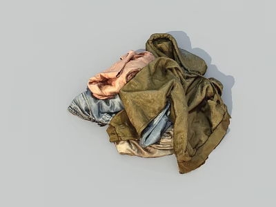 Clothes pile pants 3d model