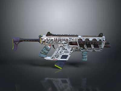 High Performance Modern Tactical Assault Rifle With Modular Grip Magazine And Stock Design 3d model