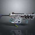 High Performance Modern Tactical Assault Rifle With Modular Grip Magazine And Stock Design