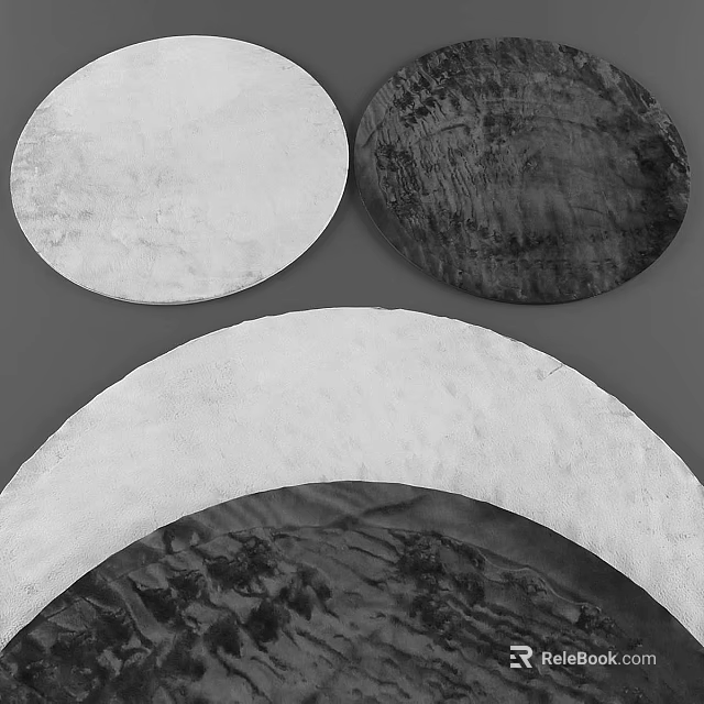 Square Carpet with Intricate Circular Patterns Soft Material for Modern Home Living Room Decor 3d model 