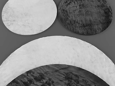 Square Carpet with Intricate Circular Patterns Soft Material for Modern Home Living Room Decor 3d model