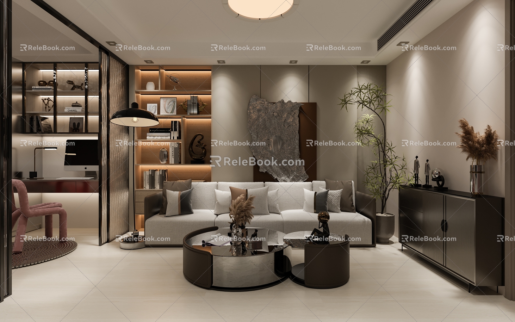 Modern Home Decoration Living Room 3d model