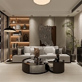 Modern Home Decoration Living Room 3d model