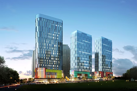 modern office building office building 3d model