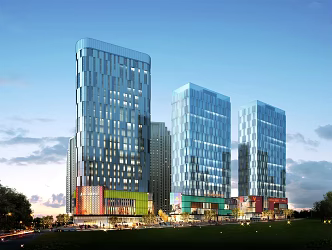 modern office building office building 3d model