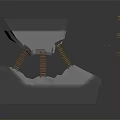 3D Rendered Rope Bridges Connecting Rock Platforms With Wooden Planks And Green Vines