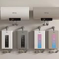 Midea Electric Water Heaters Storage And Tankless Types Modern Design Digital Display Various Colors