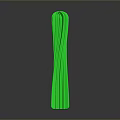 Green Plastic Strips Displayed On Black Background With Reflection Effect