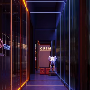 Modern KTV Aisle Corridor Aisle 3d model