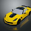 Yellow Sports Car With Black Roof And Sleek Sporty Exterior Design