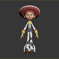 Game Movie Character With Red Wide Brimmed Hat Green Eyes And Cow Patterned Pants