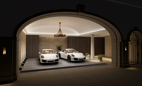 Modern Garage 3d model