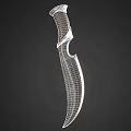 weapon dagger damascus sword knife props 3d model