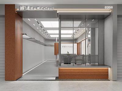 Modern Minimalist Clothing Store Interior Design With Large Glass Display Window And Clean Bright Lighting 3d model