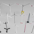 Industrial Wind Turbine Equipment Various Models For Renewable Energy Production With Tower And Blade Structures