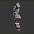 Medieval Female Armor Set With Metallic Silver Design Gold Trim And Shoulder Arm Leg Components