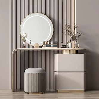 Light Luxury Dressing Table 3d model