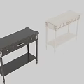 Stylish White Entryway Cabinet Sideboard with Decorative Legs and Drawer Details