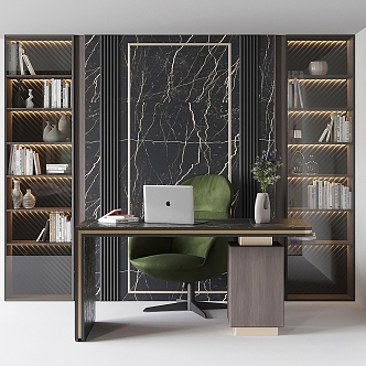 Modern bookcase decoration 3d model