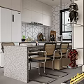 Modern Living Dining Room Open Layout With White Sofa Glass Coffee Table TV Staircase And Plant