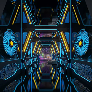 Modern KTV Aisle 3d model