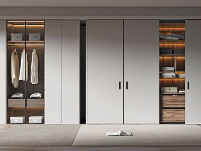 Modern wardrobe combination model