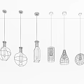Unique Modern Pendant Lights With Metal Frames And Glass Shades For Interior Decor