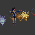 Game and Movie Characters With Various Designs Colorful Costumes Unique Hairstyles And Weapon Accessories