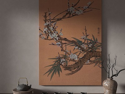 New Chinese Plant Painting Decorative Painting model