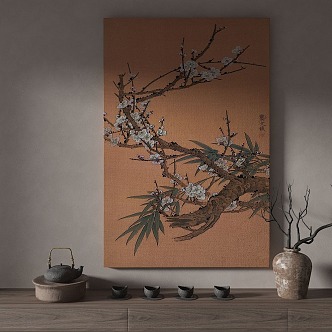 New Chinese Plant Painting Decorative Painting 3d model