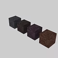 Decorative Stucco Components Showcasing Various Colored Textured Wall Panel Designs 3d model