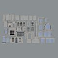 European-style windows 3d model