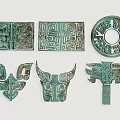 Ornate Traditional Bronze Wall Decor With Ancient Geometric And Animal Patterns