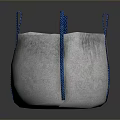 Gray Storage Bag With Blue Handles For Home Organization Grass Honey