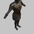 Medieval Ornate Body Armor With Intricate Carved Patterns And Metallic Finish